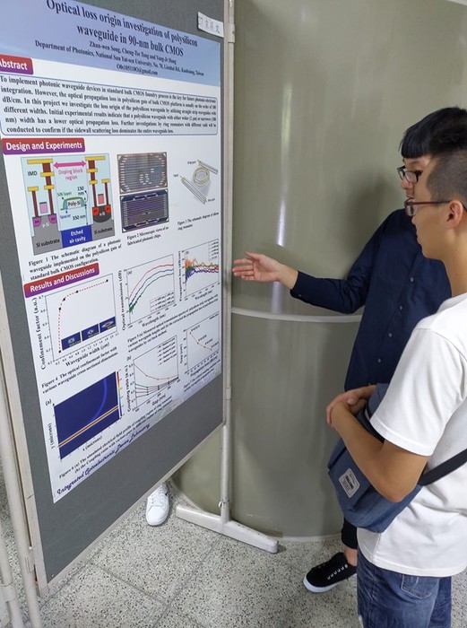 107學年度 光電系大學部專題海報發表競賽 第二名(涂佳玲)、第三名(楊雅婷)、佳作(王怡閔)圖片